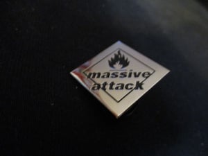 Image of Massive Attack Logo 1 1/4" Wide Metal Badge