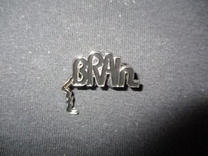 Image of Brain Records Logo Metal Badge Can Krautrock Germany