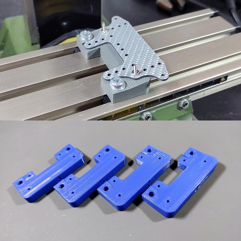 Mini4wd sloped FRP/HG jigs for Proxxon MF-70 | Pimentoso