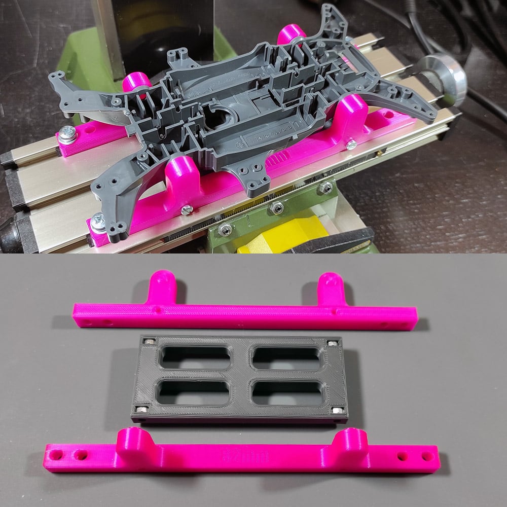 Image of Mini4wd Chassis milling kit for Proxxon MF-70