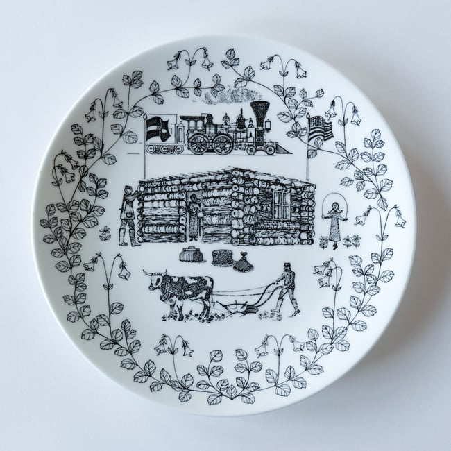 Limited Edition Gustavsberg Plate 1972 "The Immigrants"