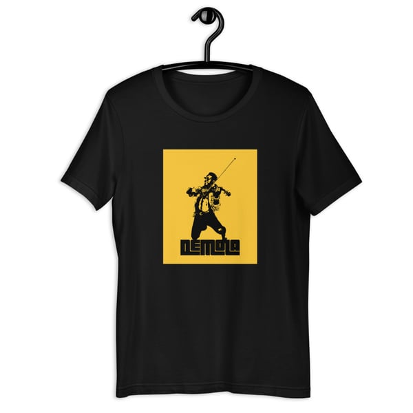 Image of DEMOLA LOGO YELLOW BLACK T-SHIRT