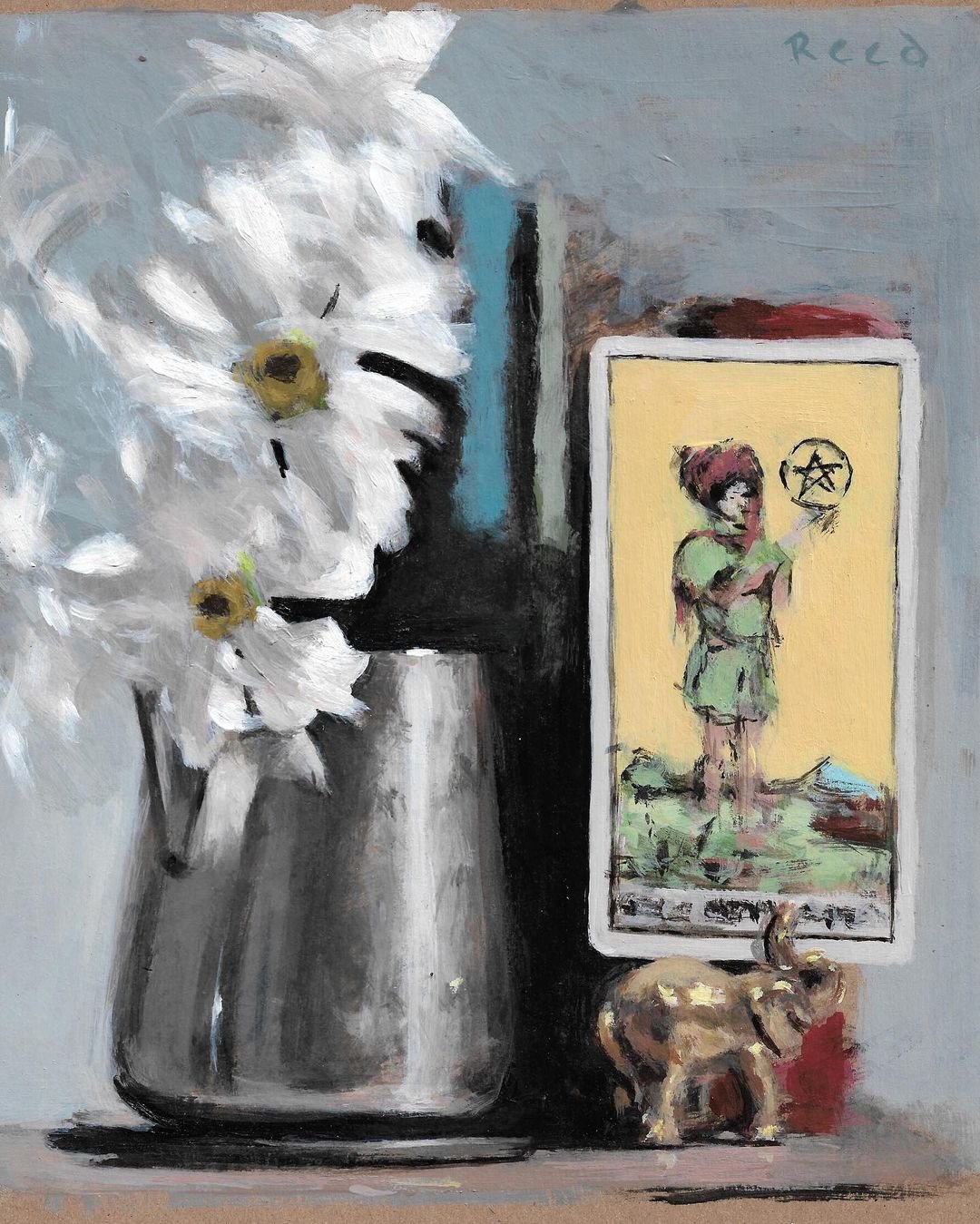 Image of Page of Pentacles Composition (Original)