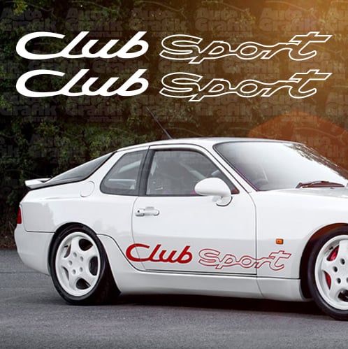Image of 968 CLUB SPORT SIDE SCRIPT DECAL SET