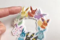 Image 2 of Eeveelution Clear Vinyl Sticker