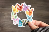 Image 1 of Eeveelution Clear Vinyl Sticker