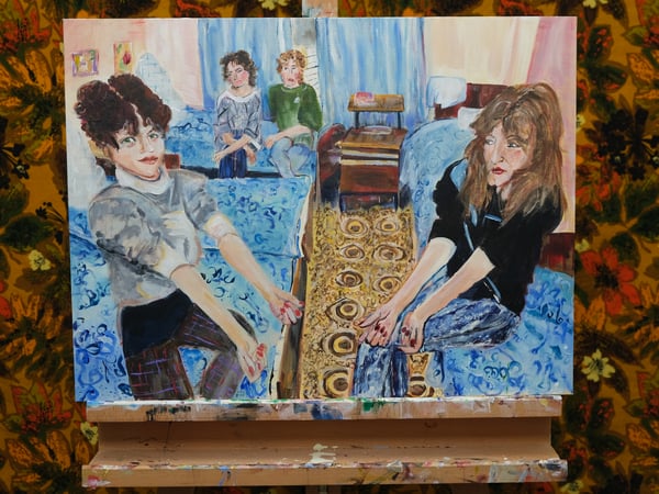 Image of RUSSIAN JUNKIE GIRLS IN REHAB original painting