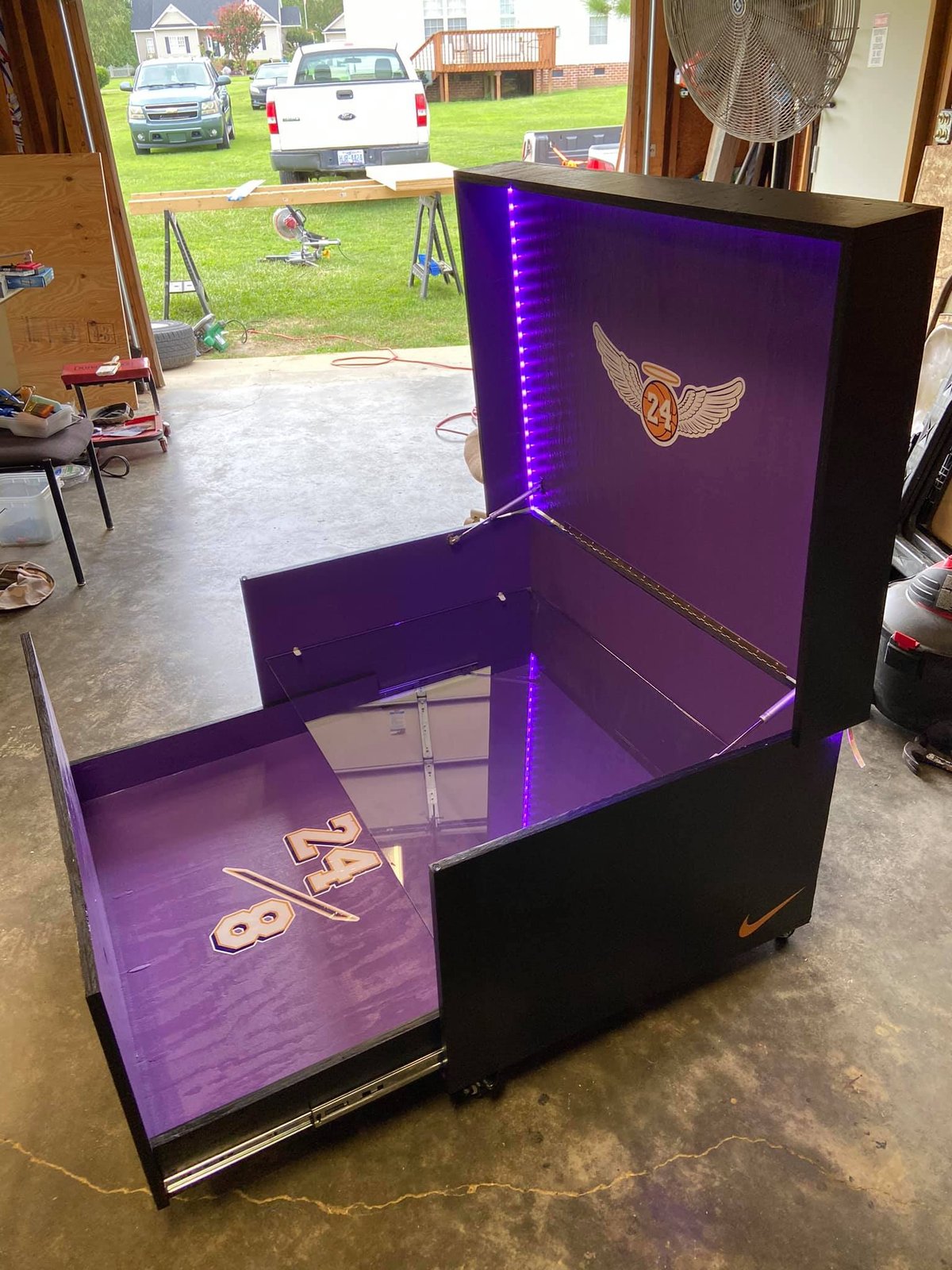 Kobe Giant Shoebox Storage | Dame's Custom Woodwork