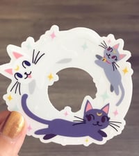 Image 1 of Sailor Moon Luna Clear Vinyl Sticker