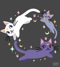 Image 4 of Sailor Moon Luna Clear Vinyl Sticker