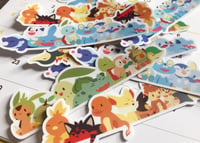 Image 2 of Pokemon Fire Water Grass Starter Vinyl Sticker