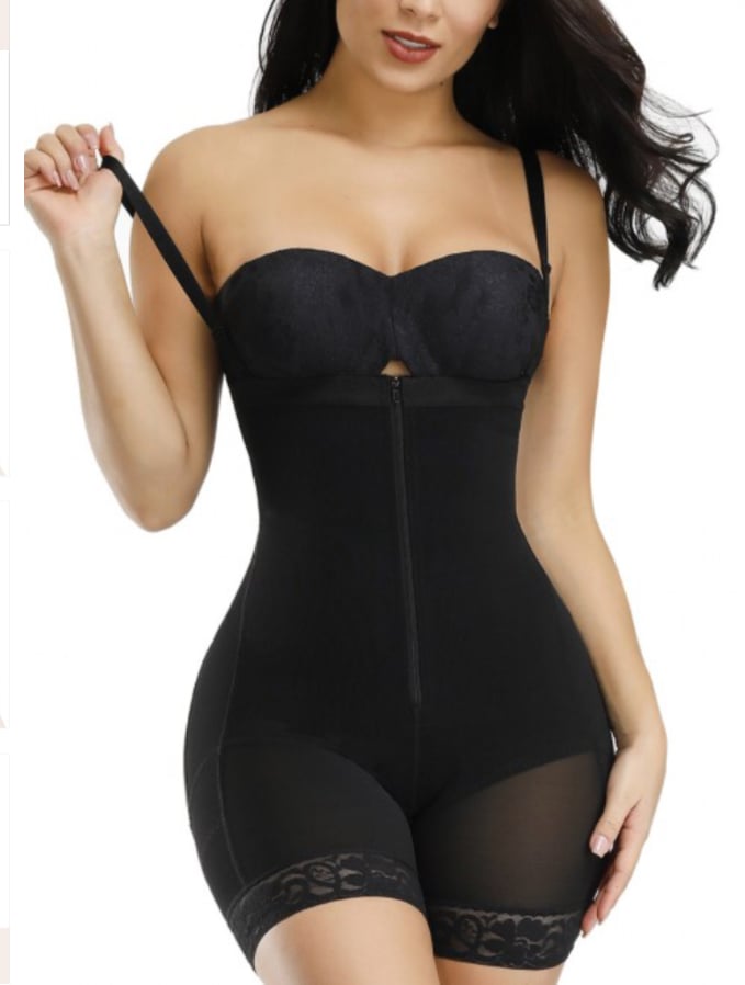 Image of Miracle Black Detachable Strap Full Body Shaper 