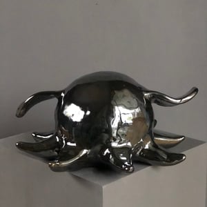 Image of Dumbo octopus chrome sculpture