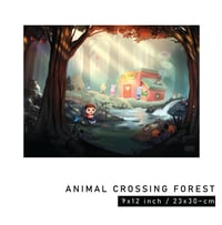 Image 2 of Animal Crossing Forest Print