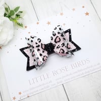 Image 1 of I Heart Leopard Print Bow