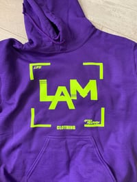 Image 1 of Purple and lime LAM hoodie 