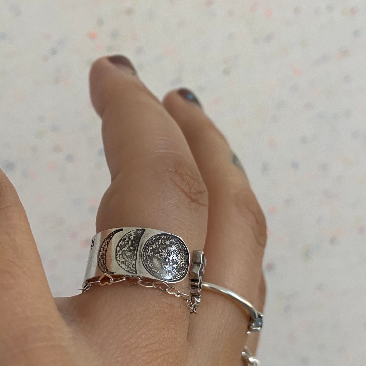 Image of Moon and stars ring