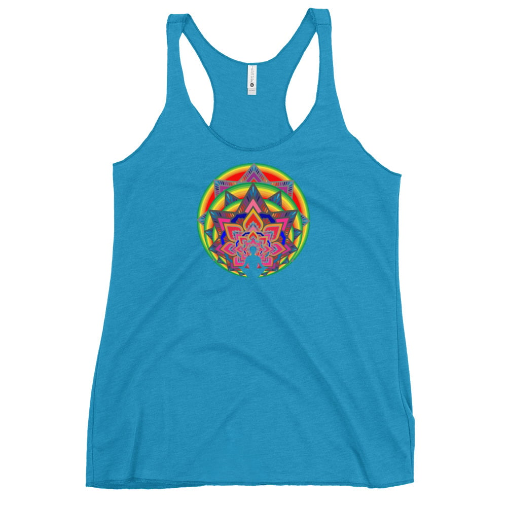 Image of "Meditate" Next Level Women's Racerback Tank (Purple or Turquoise or Pink)