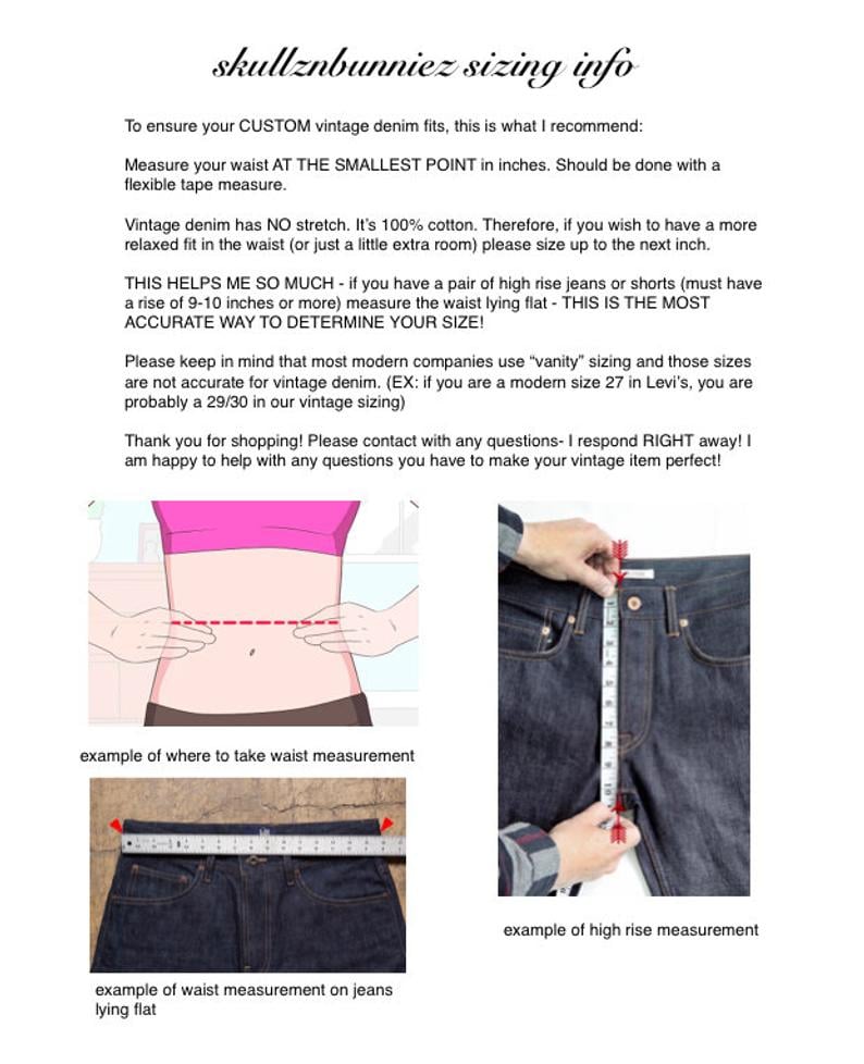 Levis 501 store rise measurements