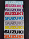 Suzuki Decals       8" x 1.5"