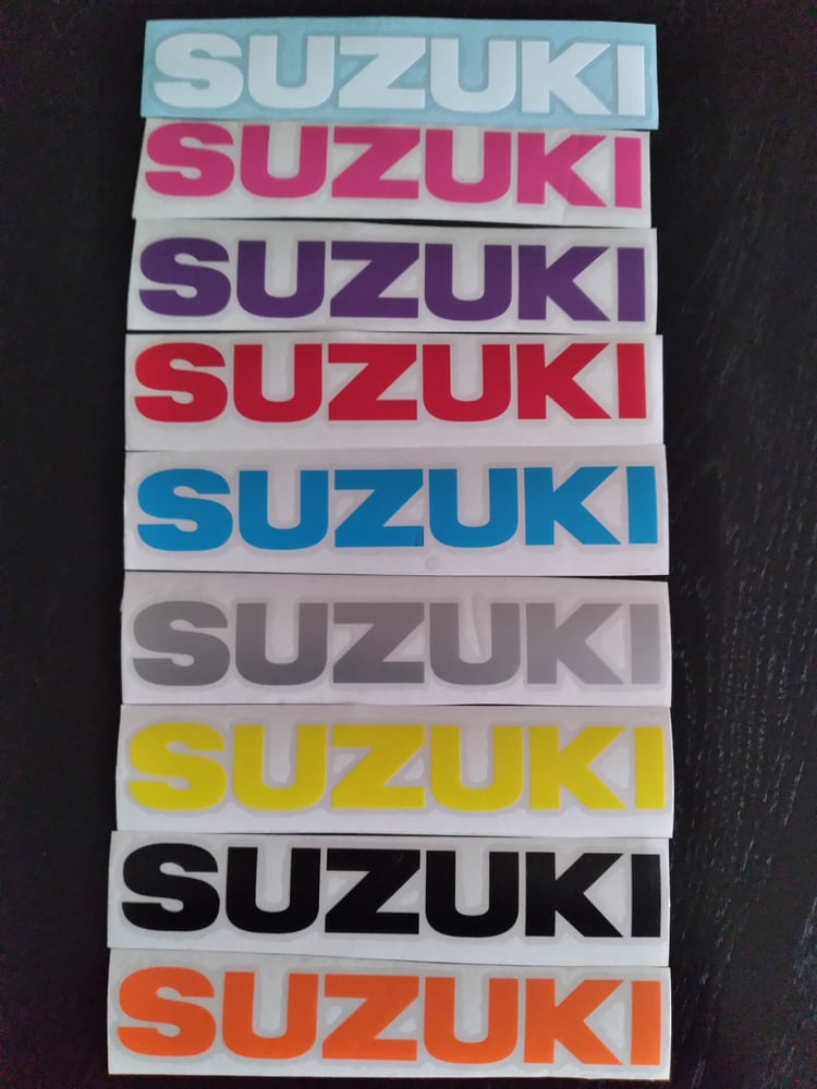 Image of Suzuki Decals       8" x 1.5"