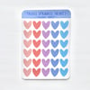 Pastel Sprinkle Hearts Sticker Sheet