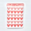Pink Sprinkle Hearts Sticker Sheet