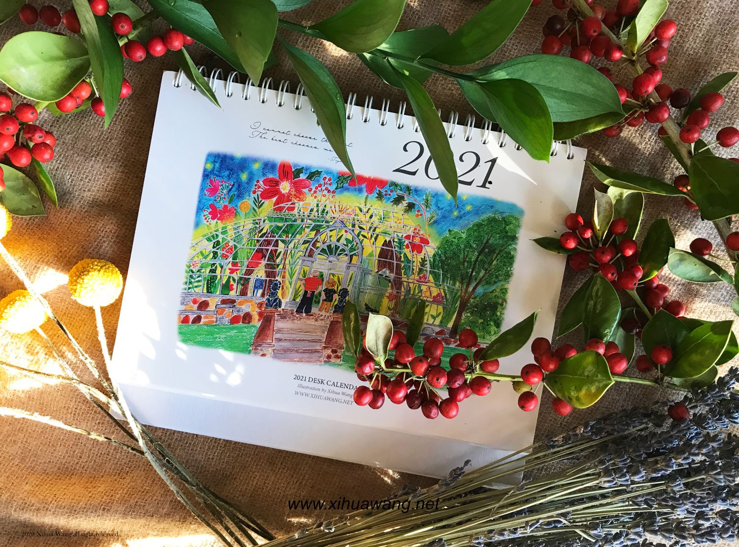 Image of Illustrated 2021 Desk Calendar by xihuawang