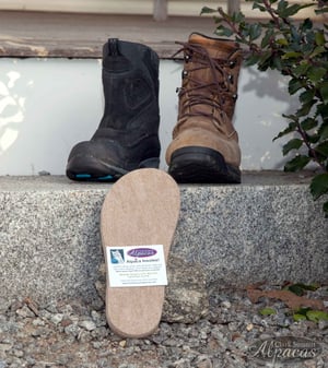 Alpaca Insoles for boots slippers warm feet felted alpaca fiber