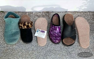 Alpaca Insoles for boots slippers warm feet felted alpaca fiber