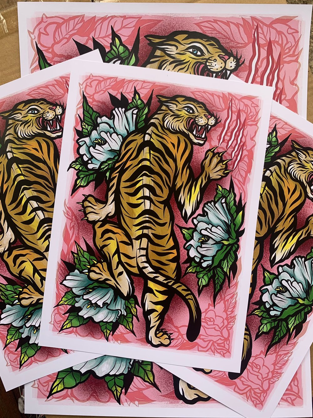Crawling Tiger Emetic Art Print