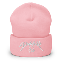 Image 1 of Sinner Skull Cuffed Beanie