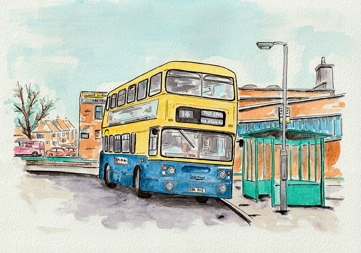 Image of The No.14 bus, Birmingham