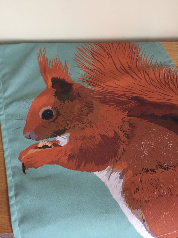 Image of Red Squirrel Tea Towel