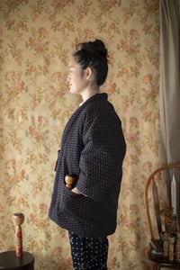 Image 2 of Hanten Jacket - Sashiko Stitch/ Black