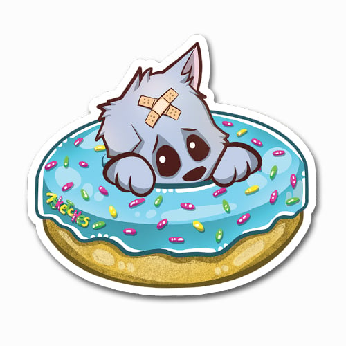 Image of Donut Puppy Sticker