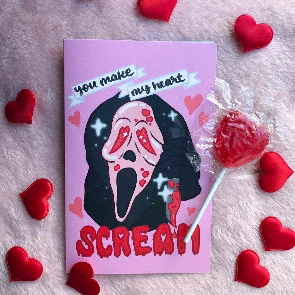 Image of Ghost face Valentine’s Day card 🔪❤️