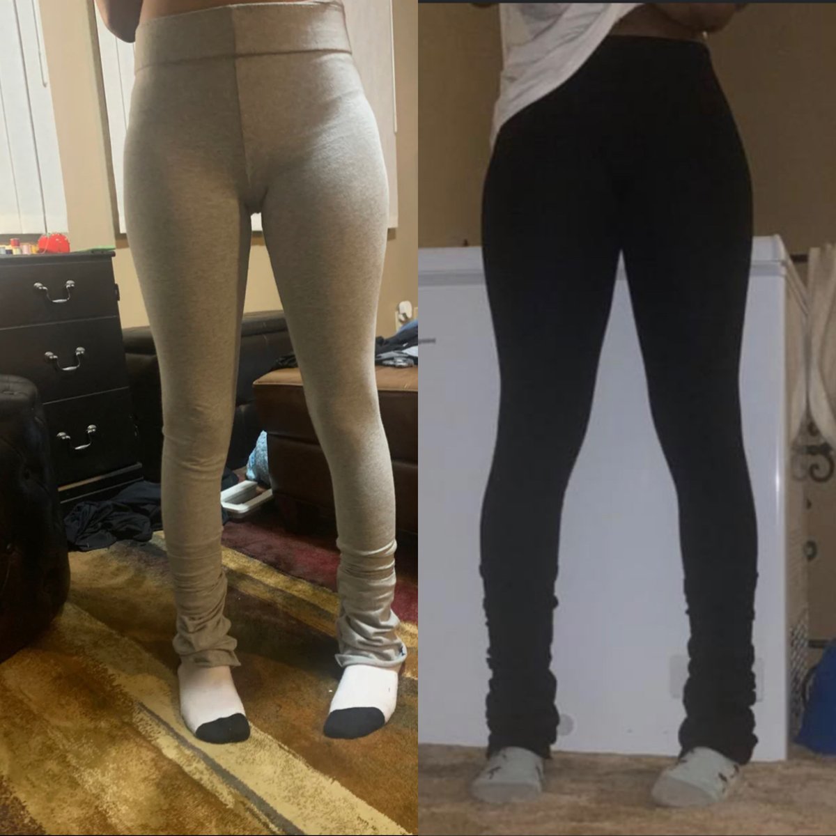 Grey or Black Stacked Leggings