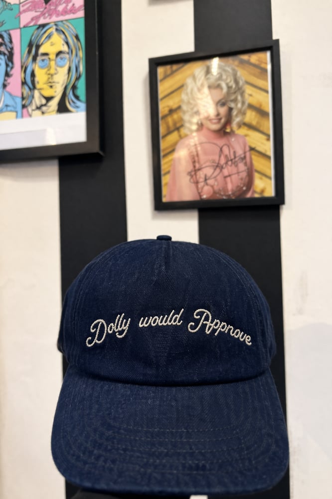 Image of Dolly would approve indigo denim cap 