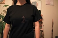 black surf lady tee