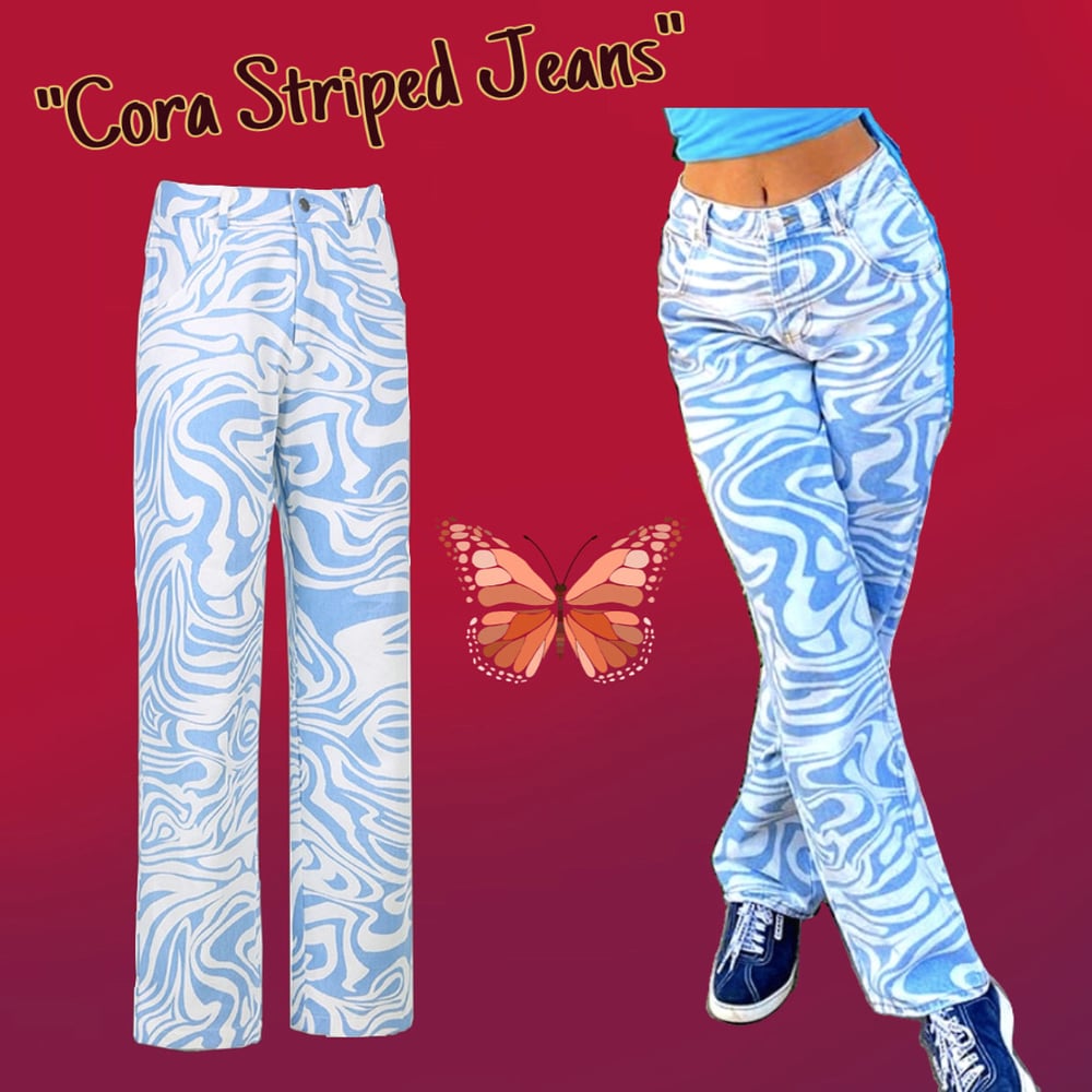 Image of Cora Striped Jeans