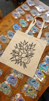 Peony tote bag