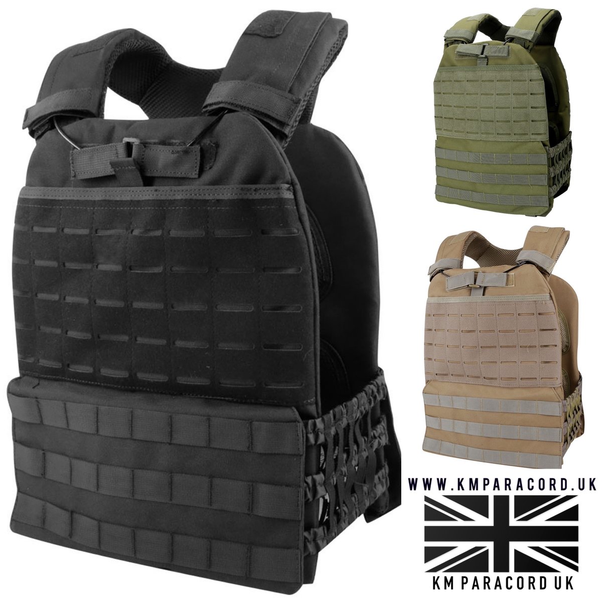 Weighted Tactical Training Vests KM PARACORD UK