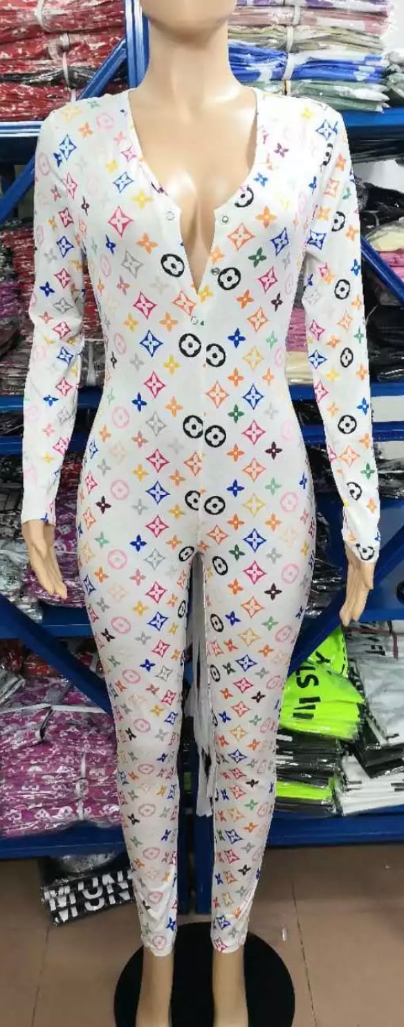 Pink LV Designer Inspired Onesie