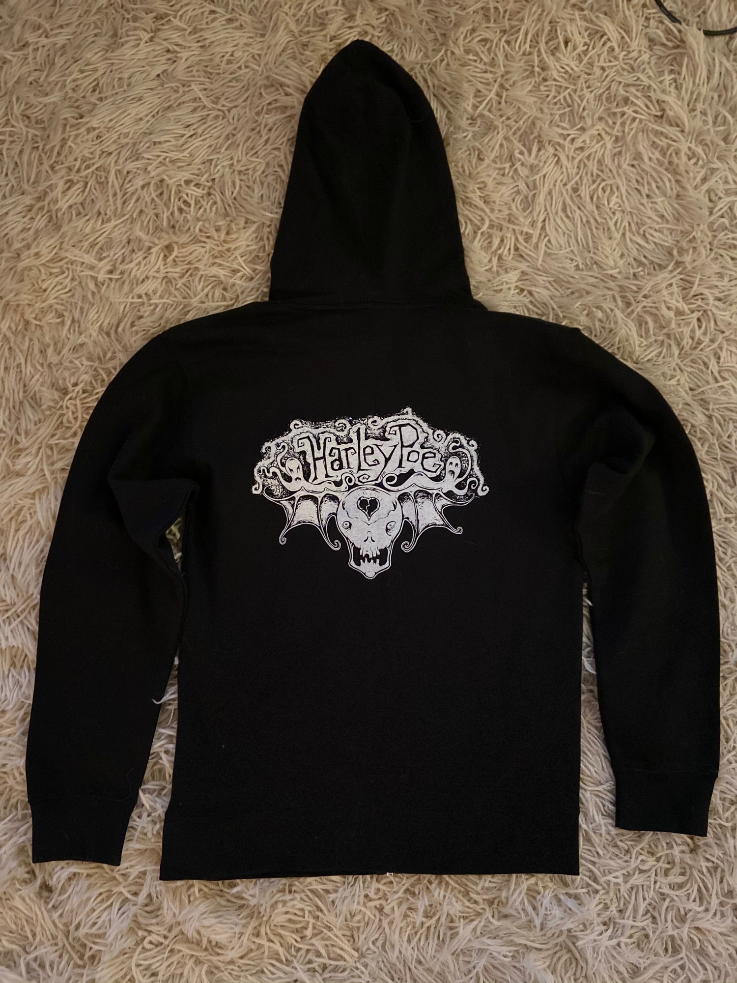 Bat Skull Zip up Hoodie | Ghost Echo Records