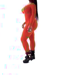 Image 2 of Rust long sleeve jumpsuit 