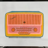 Telefunken Caprice radio 4 color Riso print