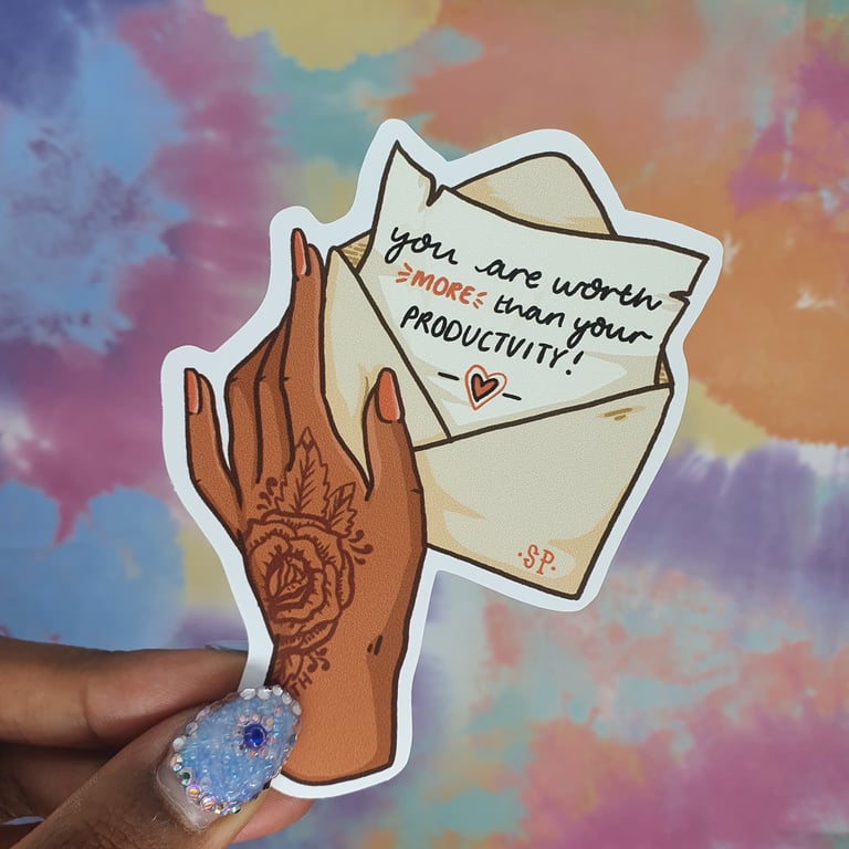 Worth > Productivity Sticker
