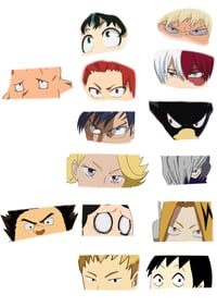 My Hero Academia Class 1A Boys -  laptop/journal sticker pack
