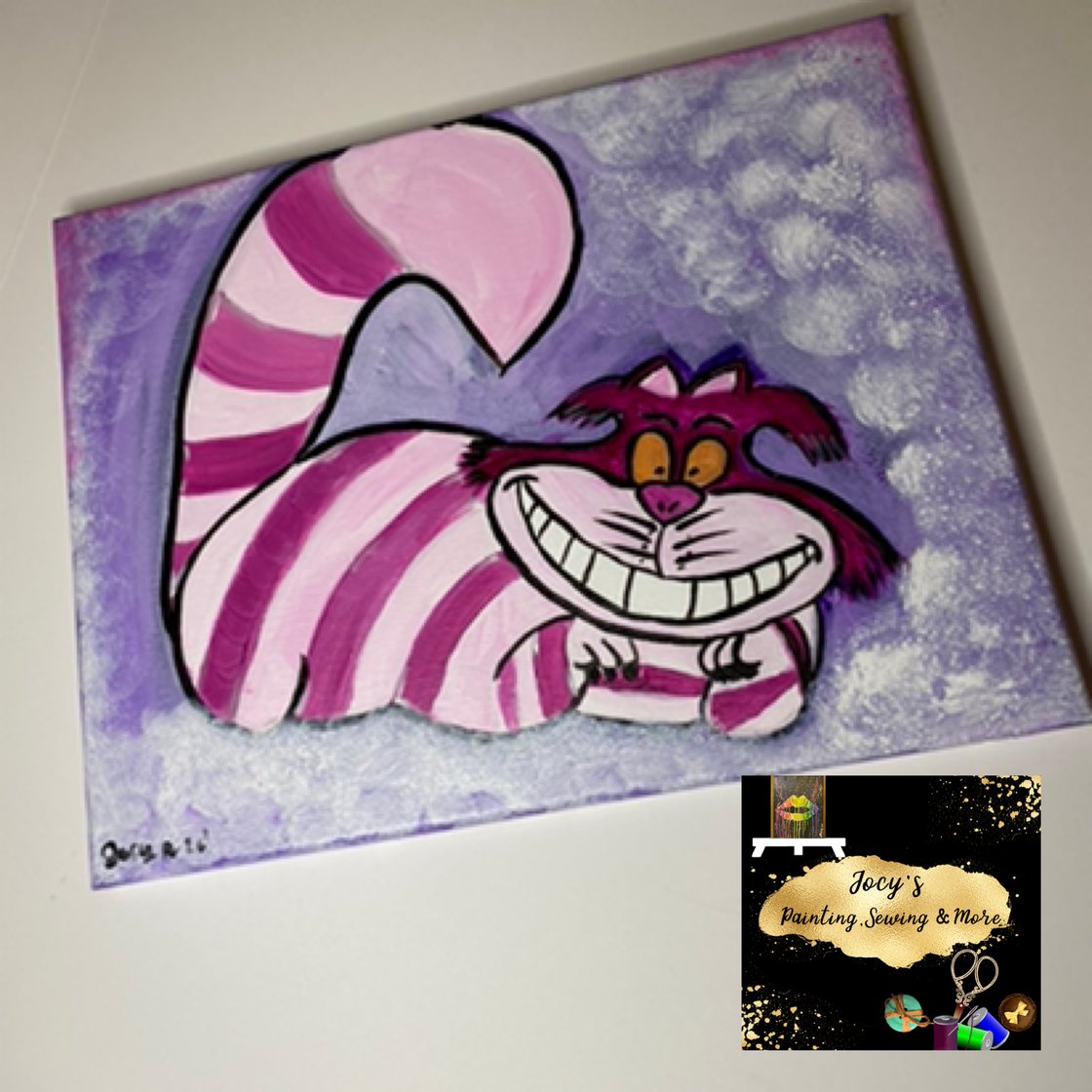 Image of Cheshire Cat Painting, 11x14, ArtWall